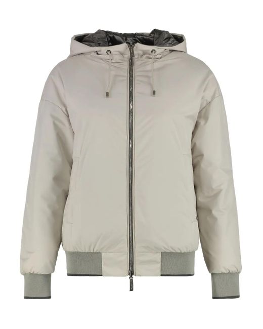Moorer Becka フーデッド ボンバージャケット Gray