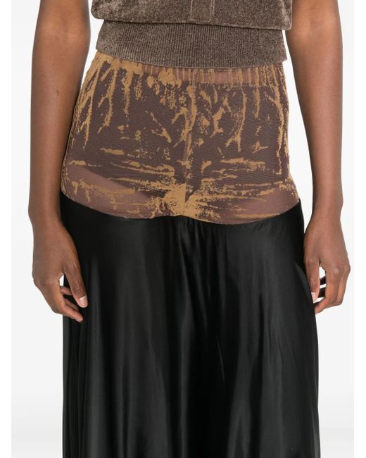 DIESEL Black O-Garcia Flared Maxi Skirt