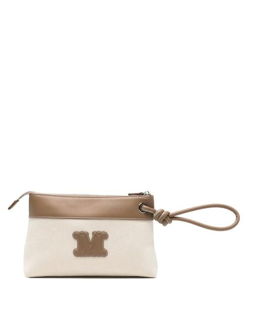 Max Mara Natural Frisia Clutch Bag