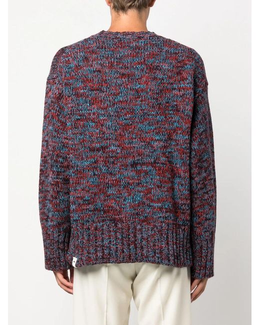 Jil Sander Blue Crew-Neck Wool Jumper for men