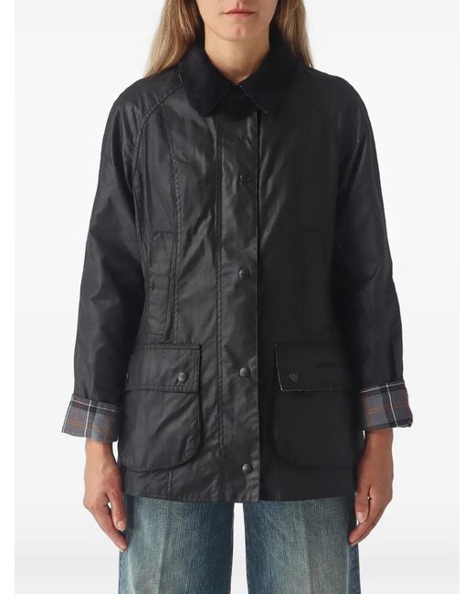 Barbour Black Beadnell Waxed Jacket