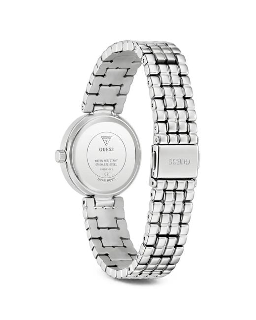 Guess White Crystal Bezel 28Mm Watch
