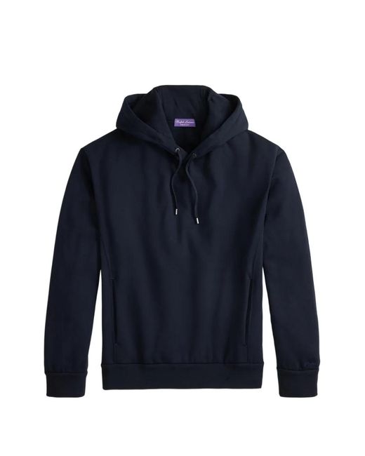 Ralph Lauren Blue Drawstring Fleece Hoodie for men