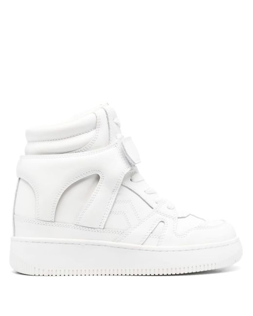 Isabel Marant Ellyn Sneakers Met Sleehak in het White