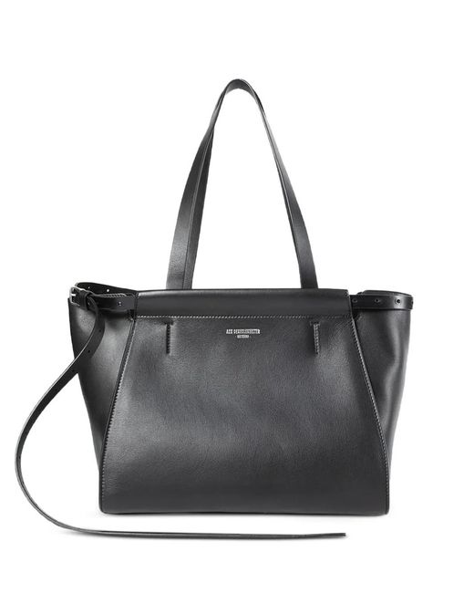 Ann Demeulemeester Black Endre Top Handle Leather Tote Bag