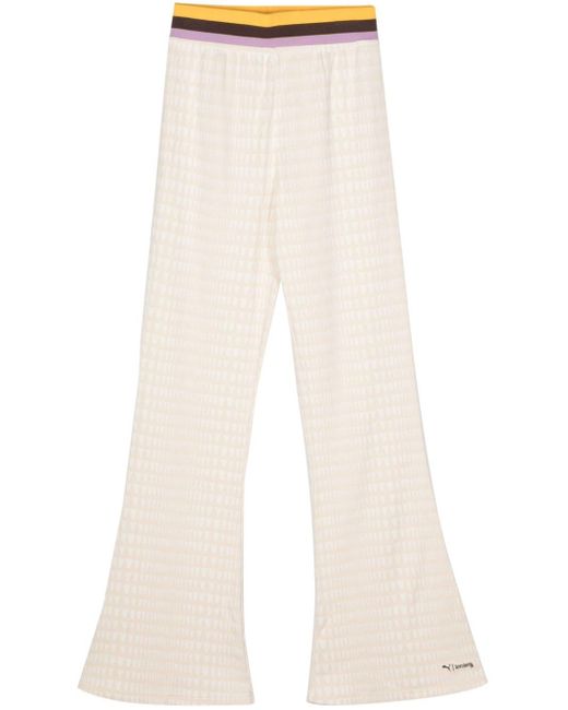 PUMA White X Lemlem Geometric Flared Trousers