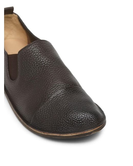 Marsèll Brown Strassaco Grained-leather Loafers for men