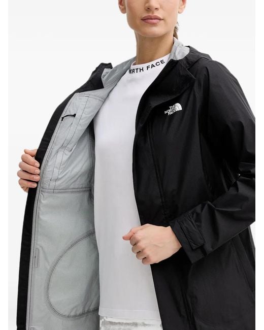 The North Face Black Hooded Ripstop Packable Parka Coat