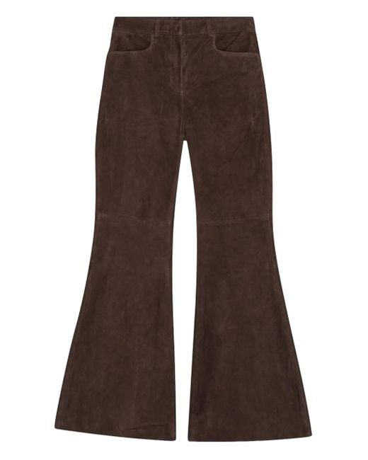 Remain Brown Flared Suede Trousers