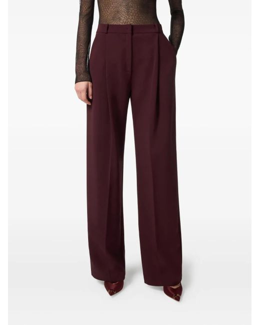 Pantalones de vestir de talle alto Elisabetta Franchi de color Purple