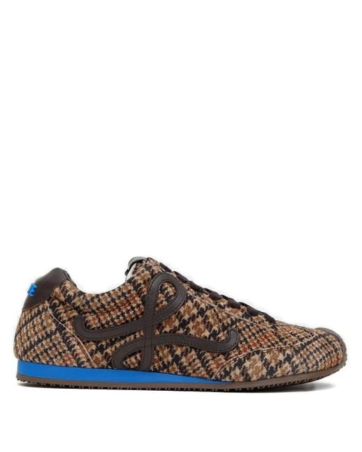 Loewe Brown Ballet Runner 2.0 Check Trainers for men