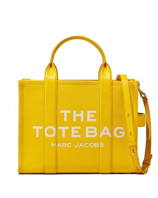 Marc Jacobs Yellow The Leather Medium Tote Bag