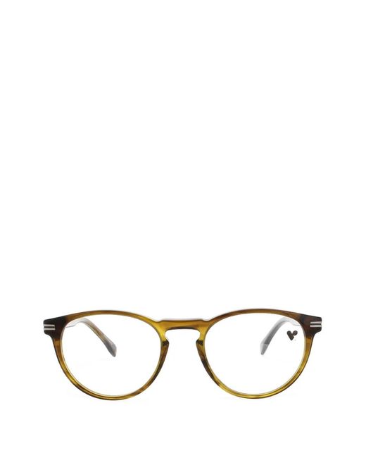 Lacoste Black Round-Frame Striped Glasses for men