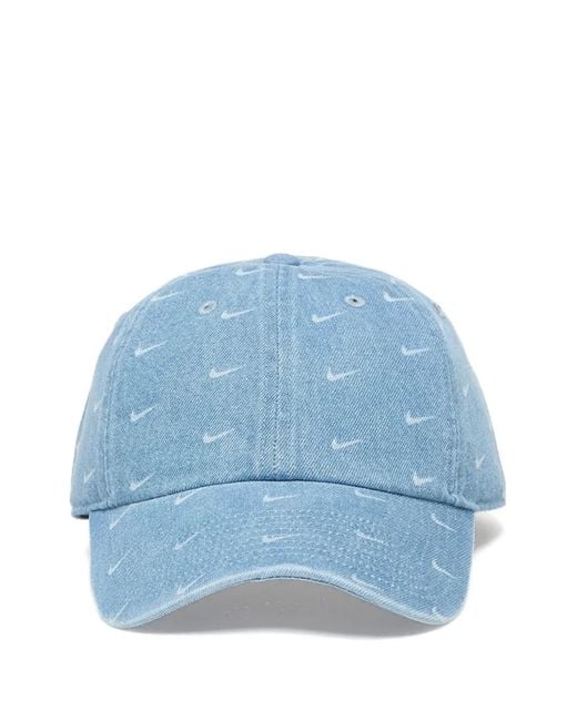 Nike Blue Casquette En Jean Club À Logo Imprimé