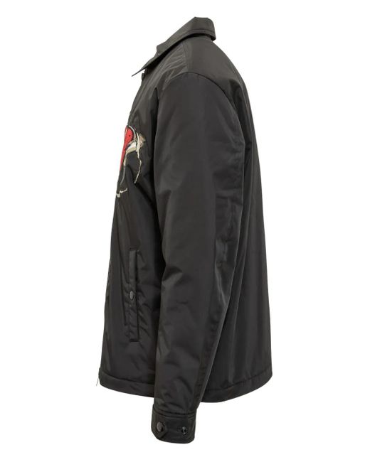 DIESEL Black Jacket With Embroidered Logo for Men | Lyst
