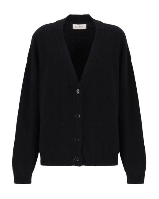 Laneus ボタン カーディガン Black