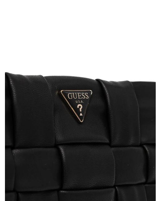 Guess Black Marion Braided Adjustable Shoulder Bag