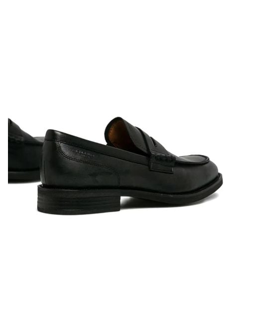 Vagabond Black Leather Loafers for men