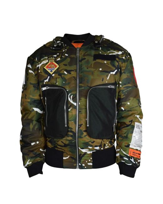 Heron Preston Brown Camouflage-Print Bomber Jacket for men