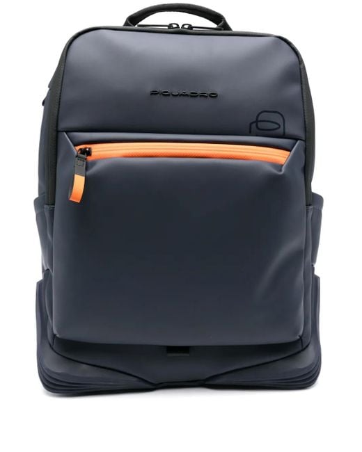 Piquadro Blue Water-Resistant Laptop Backpack for men