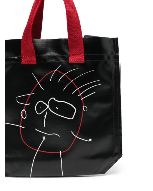 Borsa Tote Pili And Bianca Mini di Plan C in Black