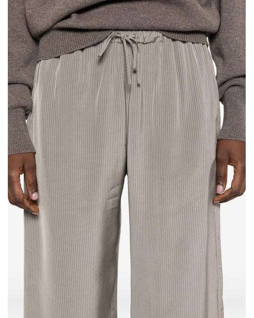 Rohe White Striped-Pattern Palazzo Pants