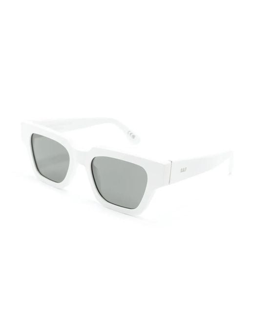 Retrosuperfuture Gray Rectangle-Frame Tinted Sunglasses