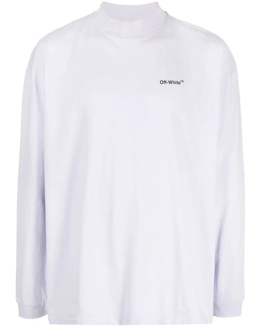 Off-White c/o Virgil Abloh White Arrows Mock-Neck Cotton T-Shirt for men