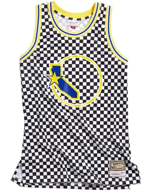 メンズ Mitchell & Ness Nba Golden State Warriors チェック トップ Blue