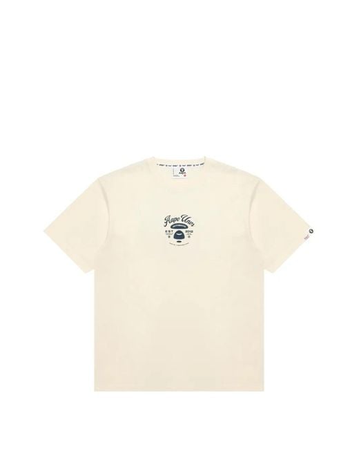 Aape By A Bathing Ape White Graphic T-Shirt for men
