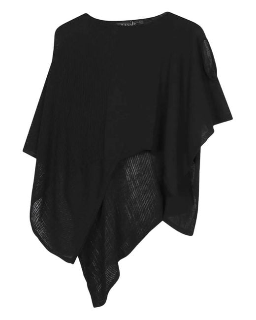 Malloni Black Knitted Cape
