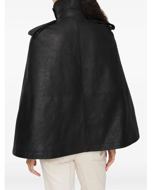 Burberry Leren Cape in het Black