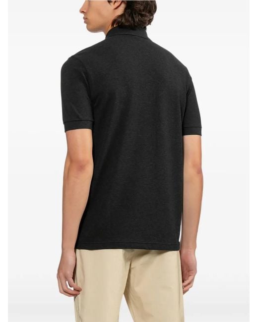 Fred Perry Black Logo-Embroidered Polo Shirt for men