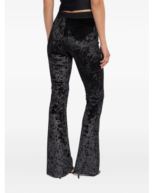 Versace Jeans Couture Black Velvet Trousers