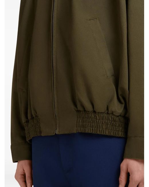 Marni Green Collared Zip-Up Jacket for men