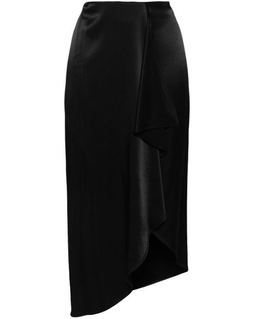 Moschino Jeans Black Asymmetric-hem Skirt