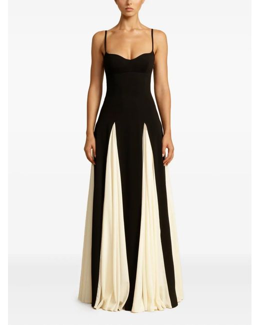 Arcina Ori Black Paloma Strappy Contrast Detail Maxi Dress
