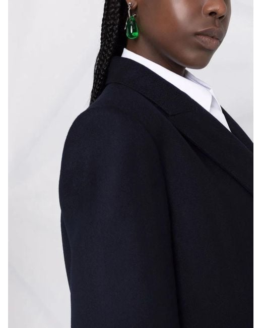McQueen Blue Double-Breasted Wool-Blend Blazer