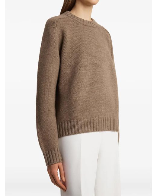 Khaite Brown Mae Long-Sleeve Sweater