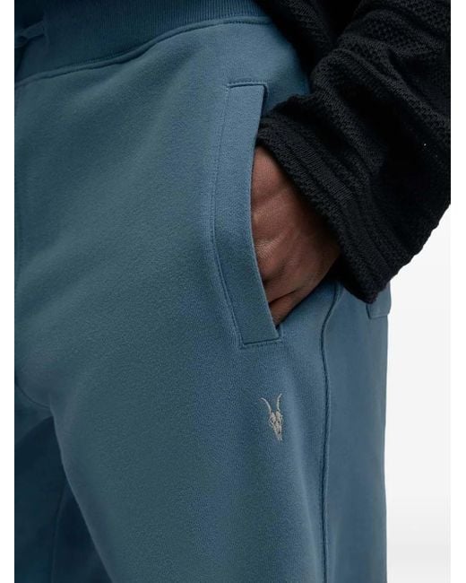 AllSaints Blue Raven Logo-Embroidered Track Pants for men