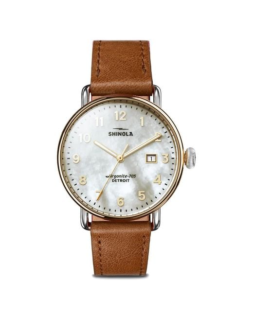 Shinola White Montre Canfield 38 Mm