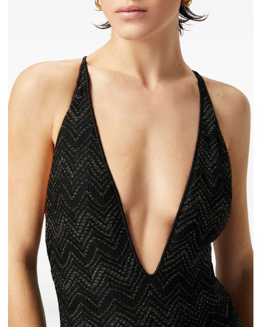 Missoni ジグザグ ワンピース水着 Black