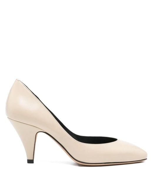 Jude White Pointed-Toe Pumps