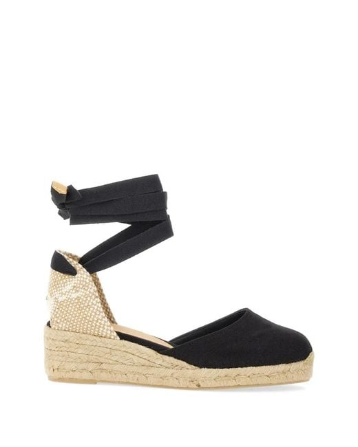 Castaner Black Carina Tie-Fastening Espadrille