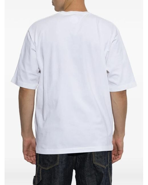 DSquared² White Logo-Print Short-Sleeve T-Shirt for men