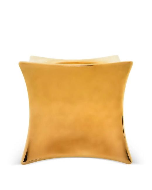 Hugo Kreit Yellow Curved-Cube Ring