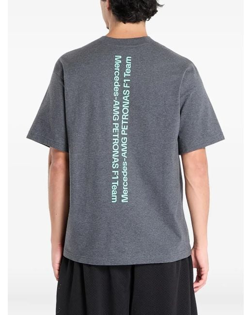 Adidas Gray X Mercedes Logo-Detail T-Shirt for men