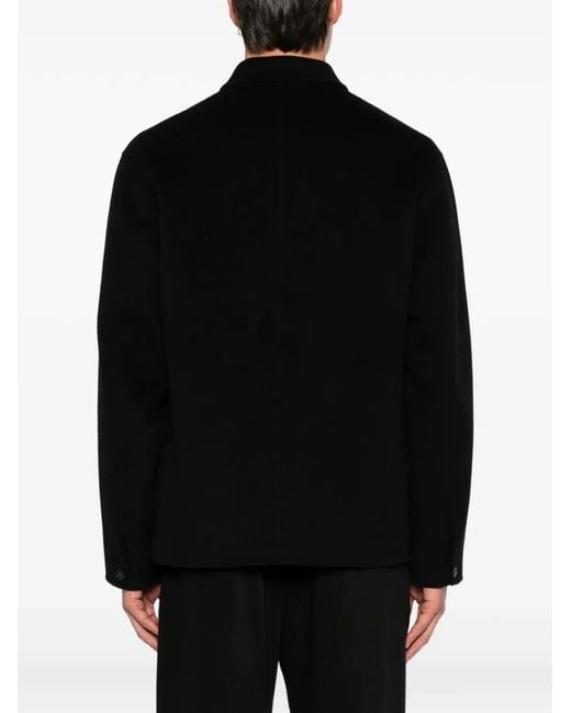 Giorgio Brato Black Veste Boutonnée À Poches Plaquées for men