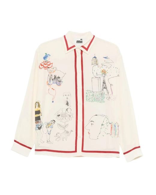 Mii White Silk Shirt