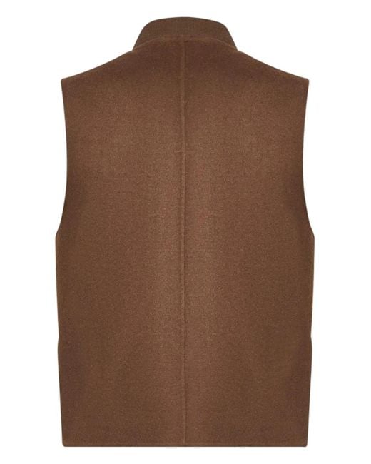 D4.0 Brown Patch-Pocket Gilet for men